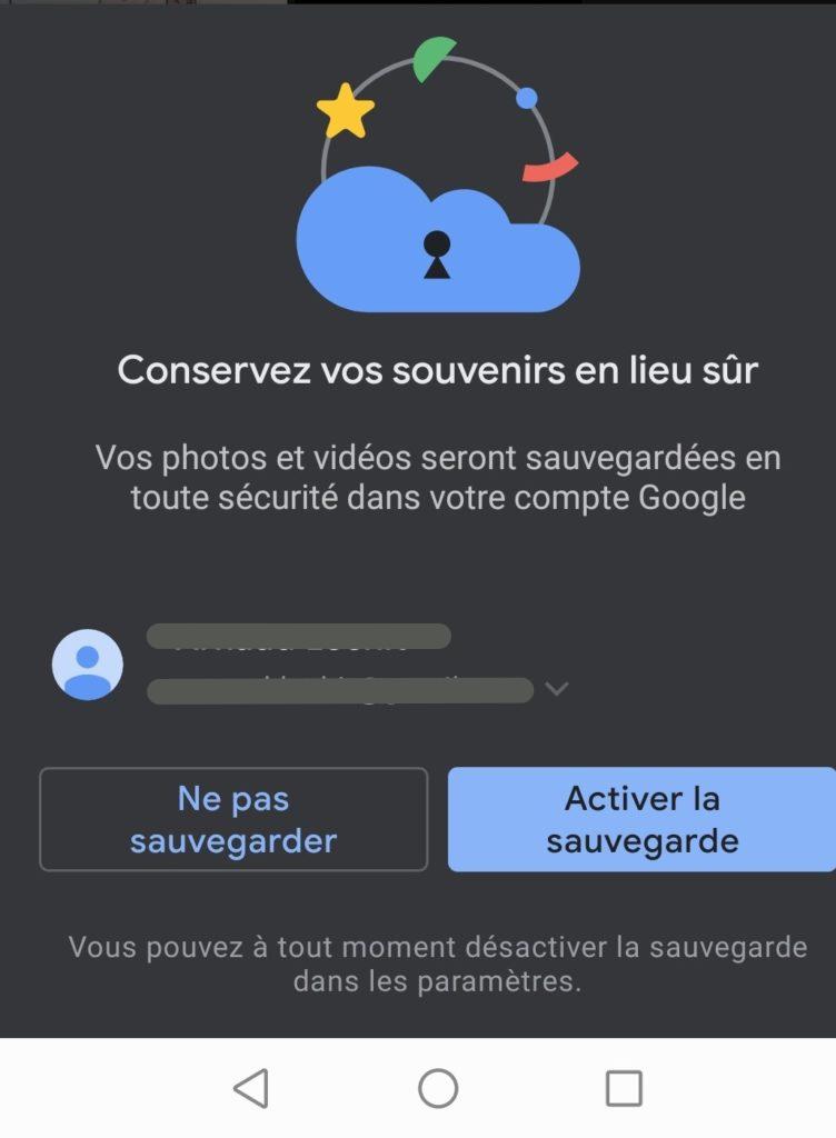 sauvegarde google photos